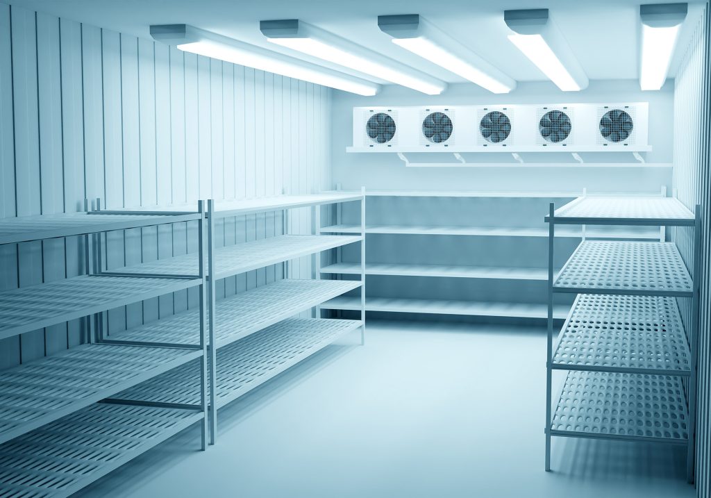 Refrigeration chamber for food storage 3d image